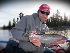Catch and release fishing on the Bow River