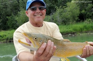 Guided fishing trips to float the bow river for brown trout