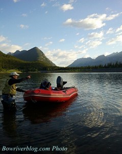 fishing for bull trout on the lower kananaskis lake