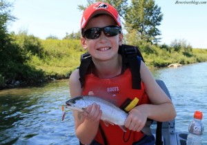 Spinner fishing the Bow River using Panther Matrtins