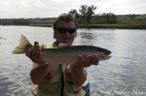 A massive stream trout