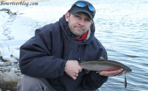trout fishing the lower bow river December 10 2011