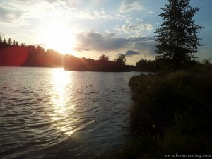 The sun goes down on another Bow River evening