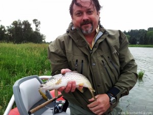 A July Brown Trout while floating the Bow River, Alberta