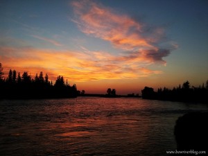 A wonderful Bow River summer sunset