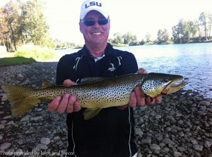 Trout fishing the city section of the Bow River