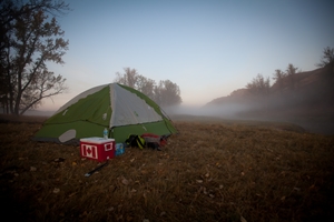Camping and fishing the bow river