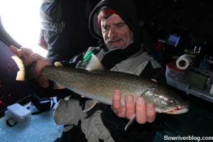 Catch and release Bull Trout Lower Kananaskis Lake