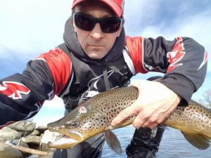 trophy winter bow river brown trout