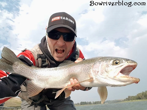 Bow River fishing Calgary Alberta Canada 