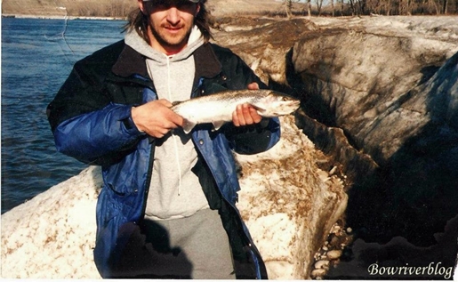 Rainbow trout caught back on the bow river circa 1998