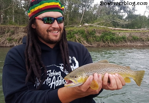 Jet boat fishing below the Carseland Weir 